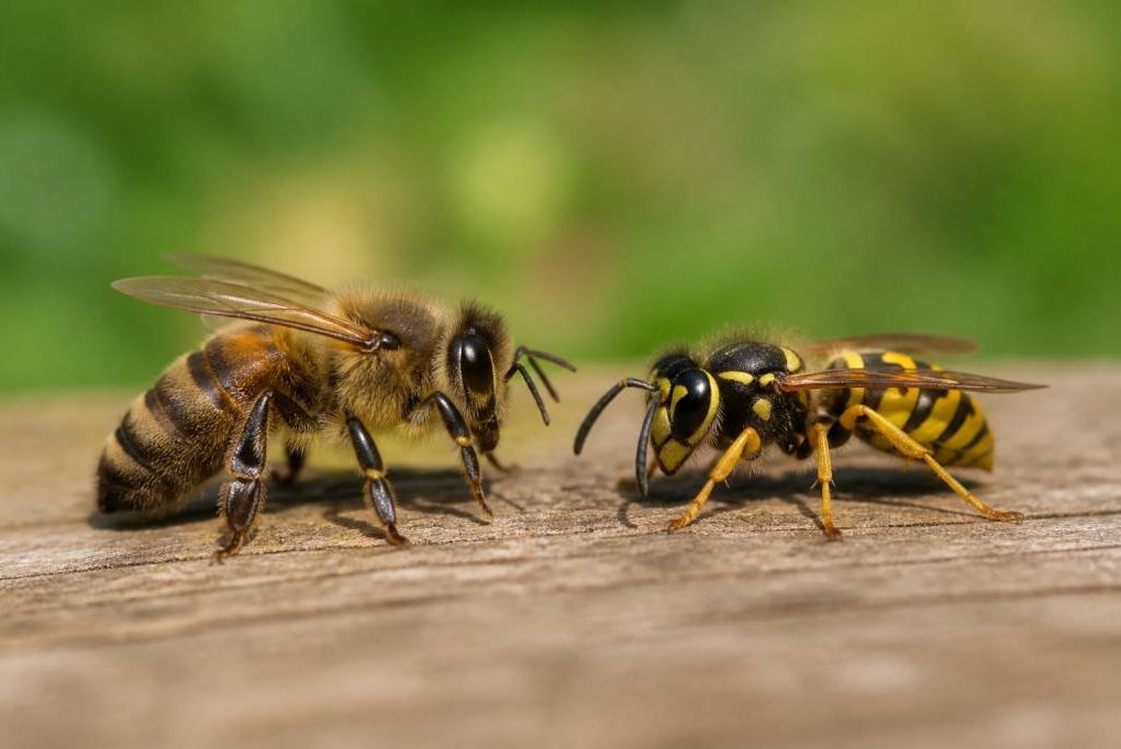 Abeille et guêpe : comment les différencier et les reconnaître au rucher