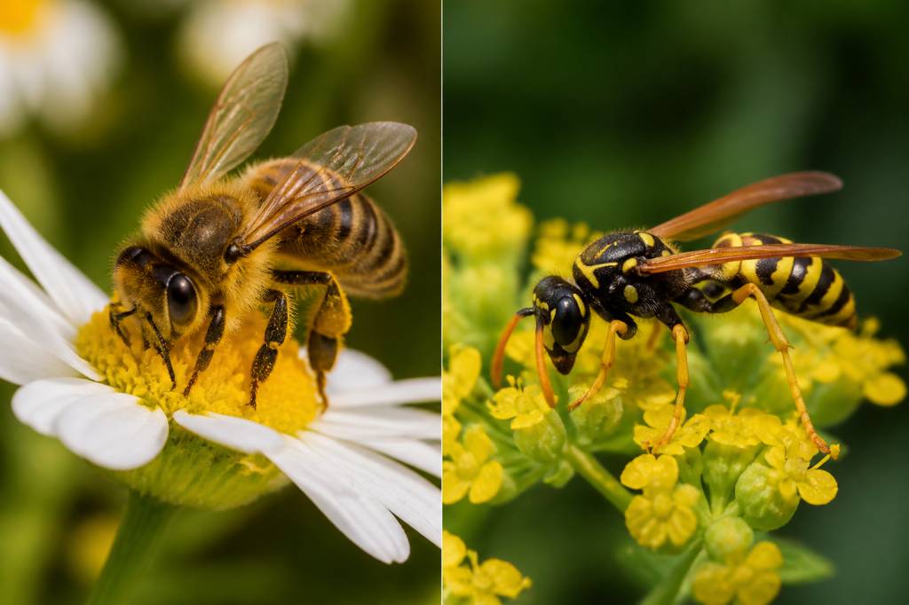 Abeille guepe différence : comment les distinguer facilement au rucher et au jardin