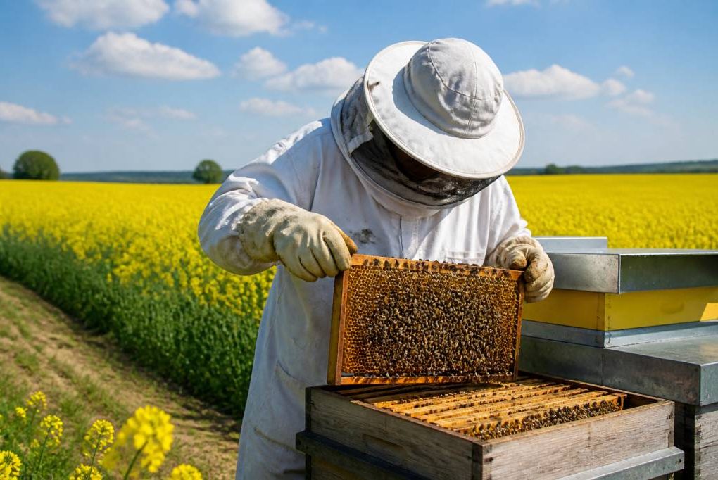 Miellée colza : conseils pour optimiser la récolte de miel au rucher